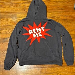 Gray Hoodie with Red Graphic